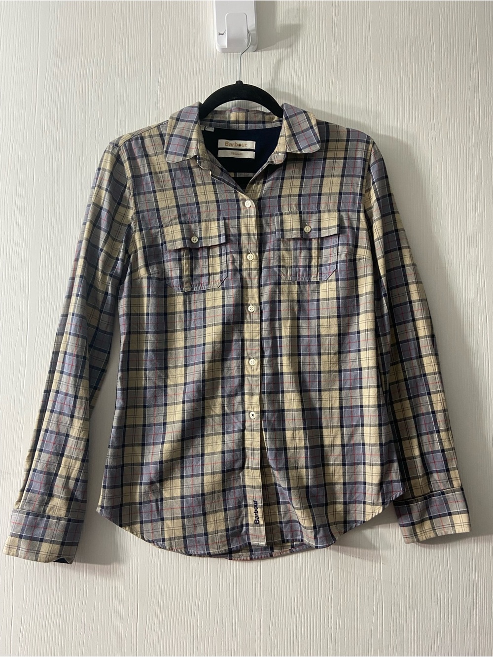 Barbour Northgate Dress Tartan Plaid Shirt Women’s Size 6 100% Cotton
